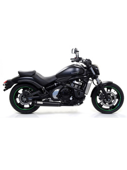 Tłumik motocyklowy Arrow Rebel Nichrom z zaślepką z włókna węglowego do Kawasaki Vulcan S 650 (17-20) czarny