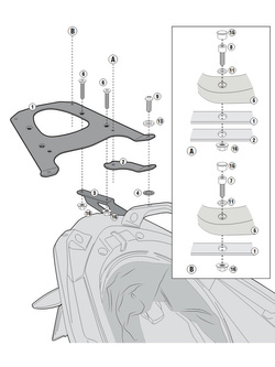 Stelaż Kappa z płytą montażową pod kufer Monolock do BMW C 600 Sport (12-15)