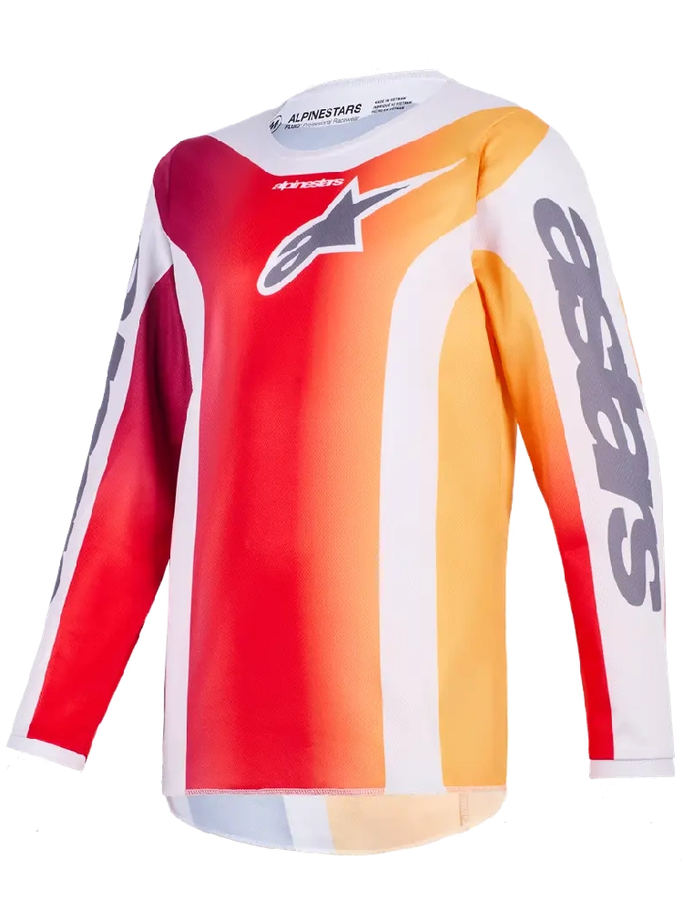 Bluza cross dziecięca Alpinestars MX Fluid Portl czerwono-szara