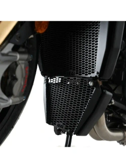 Osłona chłodnicy oleju R&G Racing Pro Aprilia Tuono V4 1100/ Factory (25-) czarna