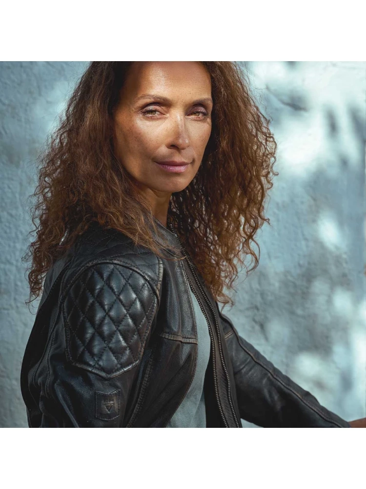 Kurtka motocyklowa damska skórzana Modeka Phinix brązowa