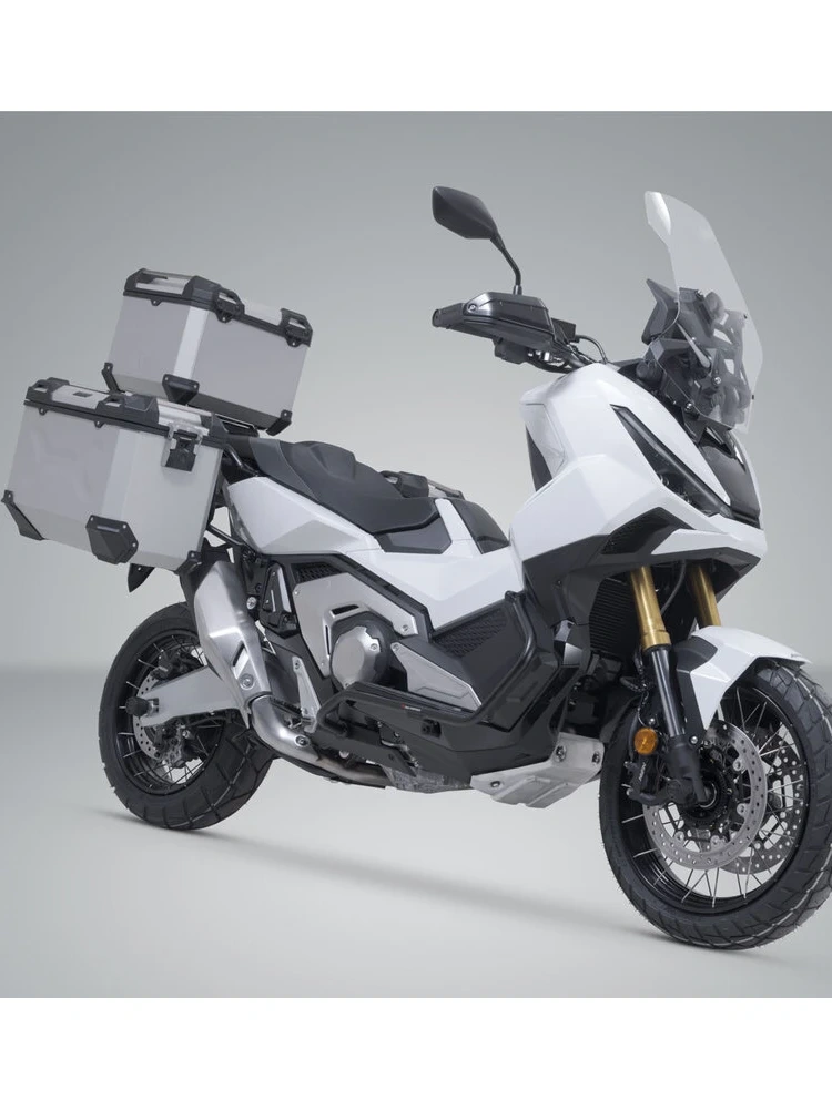 Zestaw: kufry boczne + kufer centralny TRAX ADV + stelaże SW-Motech Honda X-ADV 750 RH21 (24-) srebrne