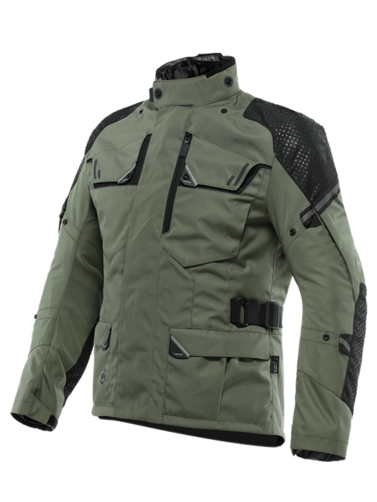 Kurtka motocyklowa tekstylna Dainese Ladakh 3L D-Dry zielono-czarna