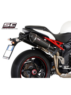 Tłumiki stożkowe carbon Slip-on SC-Project do Triumph SPEED TRIPLE 1050 [11-15]