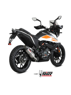 Tłumik motocyklowy Slip-On Line (Oval) MIVV do KTM 390 Adventure (20-) titanium