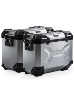 Zestaw: kufry boczne + stelaże Pro TRAX ADV SW-Motech Voge 900 DSX (23-) srebrne [poj.: 45 + 37l]