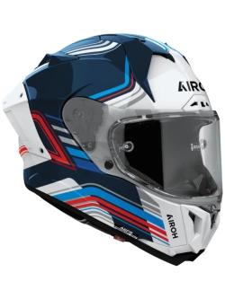 Kask integralny Airoh Gp 800 Hurricane biało-niebiesko-czerwony połysk