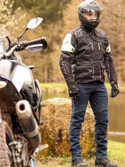 Jeansowe spodnie motocyklowe TRILOBITE Parado Slim Fit ciemny niebieski