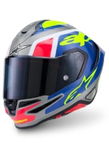 Kask integralny Alpinestars S-R7 Lumen srebrno-niebiesko-fluo