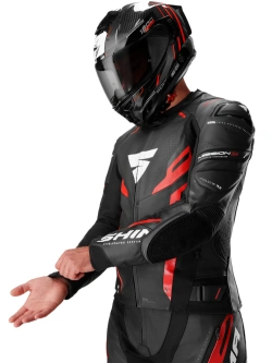 Kurtka motocyklowa skórzana Shima Mission ST G2 czarno-czerwona