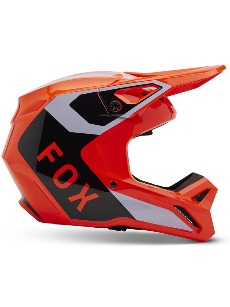 Kask enduro Fox V1 Lean pomarańczowo-czarno-biały