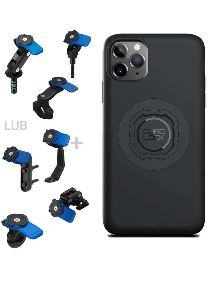 Zestaw na motocykl: etui na telefon iPhone 11 Pro Max + mocowanie Quad Lock