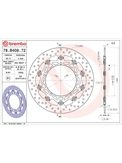 Tarcza Hamulcowa Brembo Serie Oro Floating Prime Line Triumph Speed Triple 1050 (05-10)/ R (12-)/ Trophy 1200 (94-03) [śr. 320 mm]