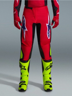 Spodnie cross Alpinestars MX Fluid Grid czarno-czerwone-fluo