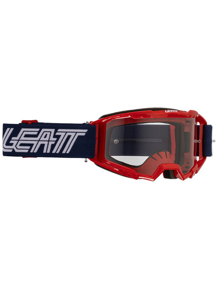 Gogle motocyklowe z przezroczystą szybą Leatt Vizion 3.5 Royal czarno-czerwone