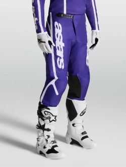 Spodnie cross Alpinestars MX Fluid Apex V2 biało-niebieskie