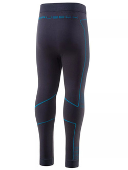 Legginsy termoaktywne dziecięce Brubeck Thermo Kids szaro-niebieskie
