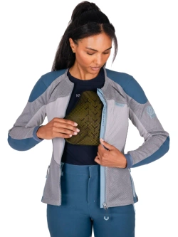 Koszula z ochraniaczami damska Knox Urbane Pro Move niebiesko-szara