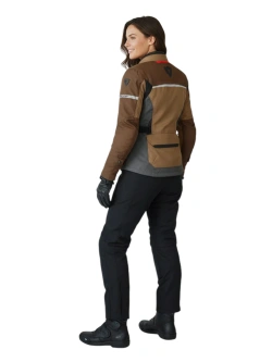 Kurtka motocyklowa damska tekstylna REV’IT! Outback 4 H2O brązowa