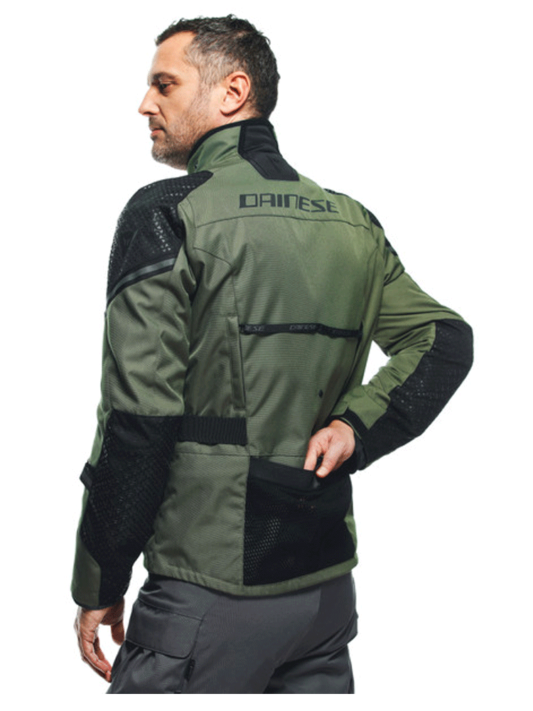 Kurtka motocyklowa tekstylna Dainese Ladakh 3L D-Dry zielono-czarna