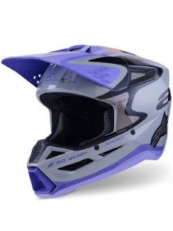 Kask enduro Alpinestars SM3 Jettson szaro-fioletowo-czarny