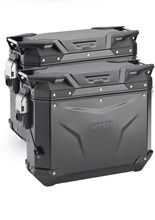 Zestaw kufrów bocznych GIVI Trekker Outback EVO Smart 40/44 aluminiowych, czarnych [z 5 wkładkami SLR; poj.: prawy 40 l, lewy: 44 l]