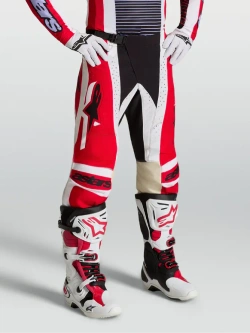 Spodnie cross Alpinestars MX Techstar Maven czarno-biało-czerwone