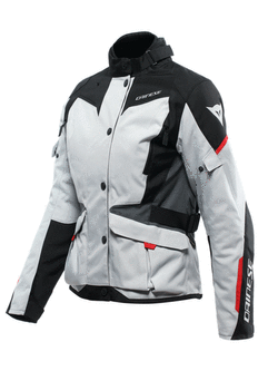 Kurtka motocyklowa tekstylna damska Dainese Tempest 3 D-Dry szaro-czarno-czerwona