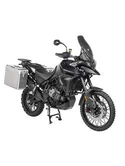 Zestaw: kufry boczne srebrne Zega Mundo + stelaże czarne Touratech Triumph Tiger 900 Rally / Pro / GT / GT Pro (19-) (38+45L)