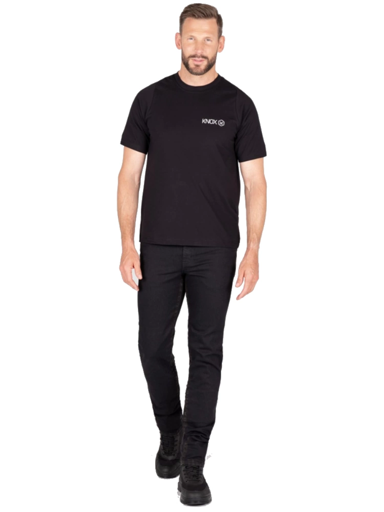 Jeansy motocyklowe Knox Colton Slim Aged Black Rust czarne