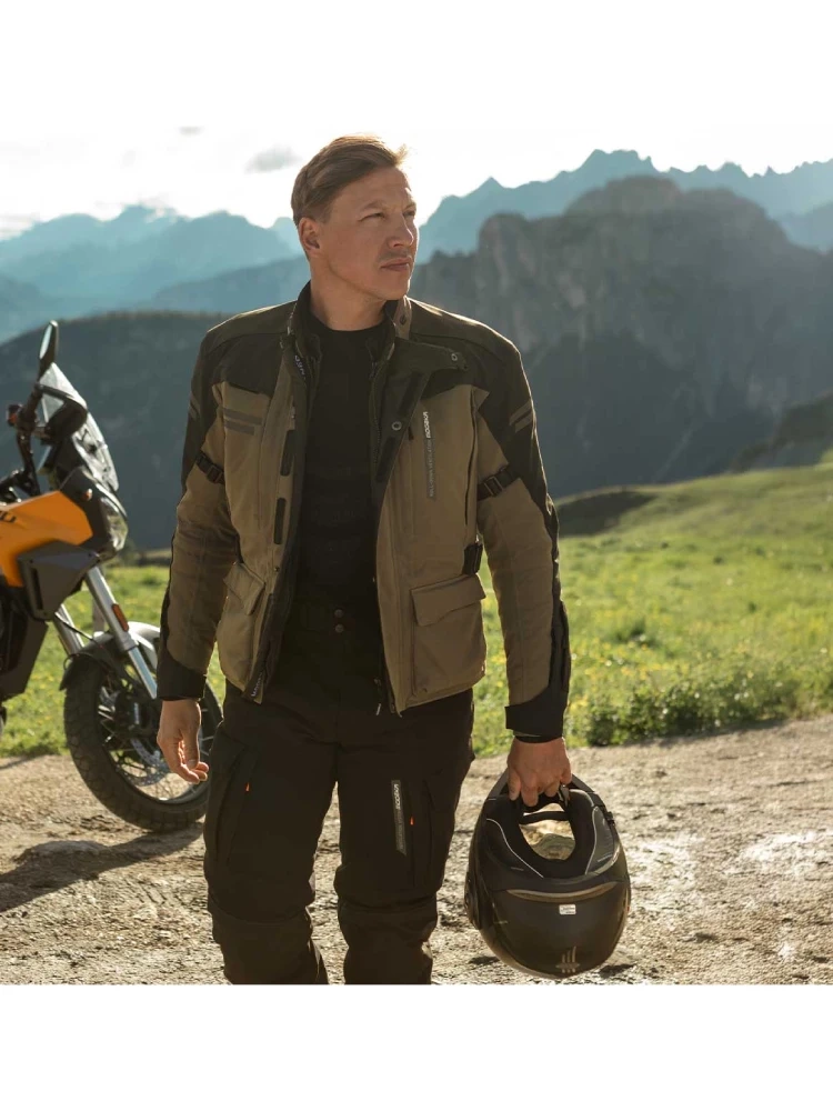 Kurtka motocyklowa tekstylna Modeka Paneo LT brązowo-czarnaa