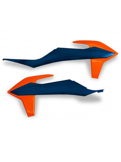 Osłony chłodnicy UFO do KTM EXC 150/250/300, EXC-F 250/350/450/500 (20-) niebiesko-pomarańczowe