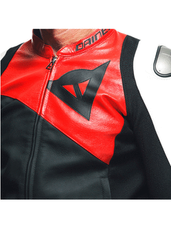 Kurtka motocyklowa skórzana Dainese Sportiva czarno-czerwono-biała