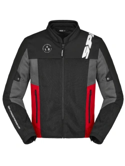 Kurtka motocyklowa tekstylna Spidi Corsa Net Windout czarno-szaro-czerwona
