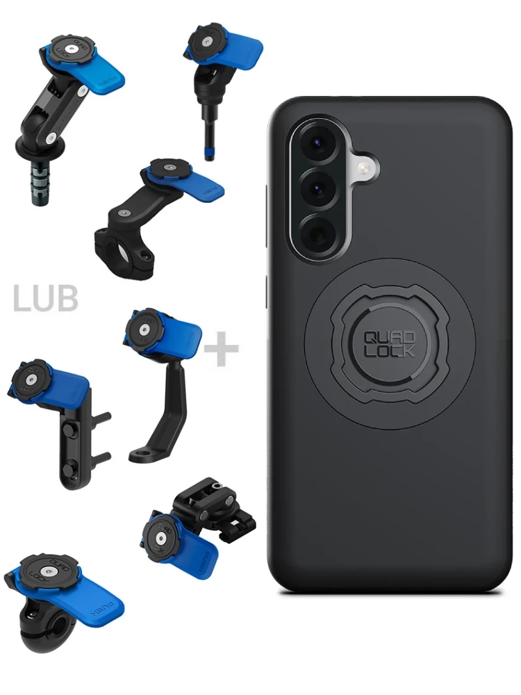 Zestaw na motocykl: etui MAG na telefon Samsung Galaxy A56 (magnetyczne) + mocowanie Quad Lock