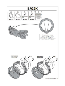Mocowanie do tankbagów Tanklock, TanklockED Kappa Aprilia, Benelli, KTM, Triumph (wybrane modele)