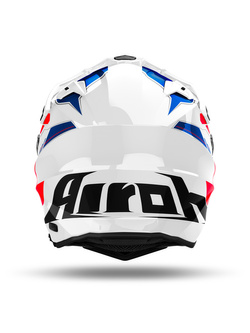 Kask integralny Airoh Commander II Reveal biało-niebiesko-czerwony