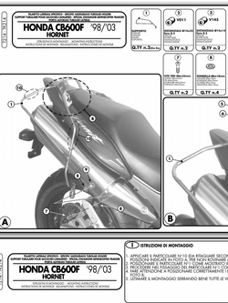 Stelaż pod sakwy motocyklowe GIVI Honda Hornet 600 (03-06)/ S (98-02)