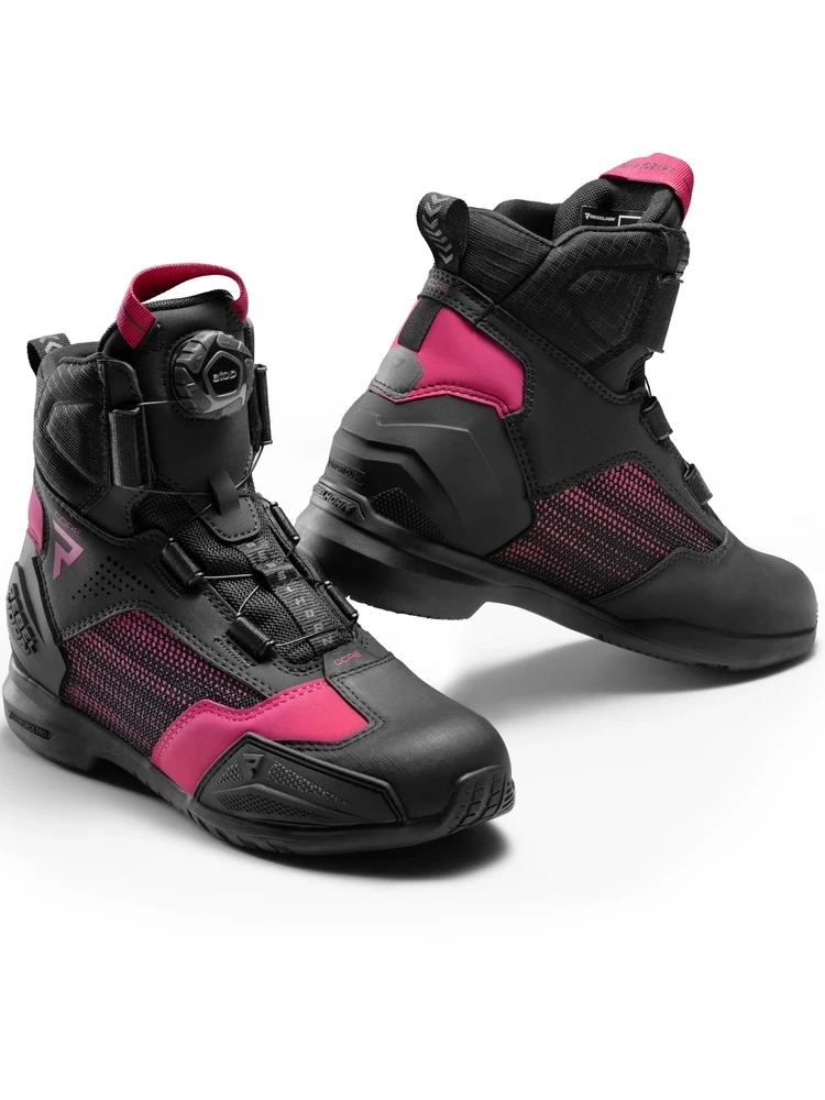 Buty motocyklowe Rebelhorn Core czarno-różowe