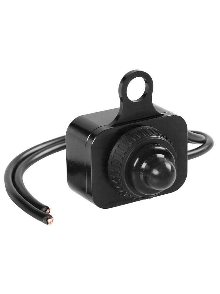 Wodoodporny przełącznik Lampa On & Off (12V) aluminiowy czarny