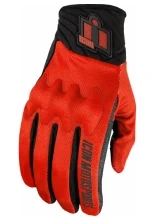 Rękawice motocyklowe Icon Anthem 3 czerwono-czarne