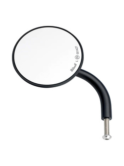 Lusterko motocyklowe uniwersalne Biltwell Round Short Arm czarne