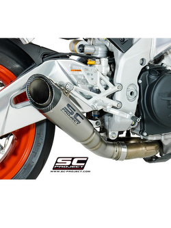 Tłumik SLIP-ON S1 low position Titanium SC-Project do APRILIA TUONO V4 1100 (2017 - 2018) 