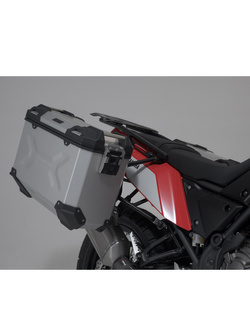 Zestaw: kufry boczne TRAX ADV + stelaże PRO SW-MOTECH 45/45L do motocykla Ducati Multistrada V4 / S / V4 Pikes Peak (20-)/ Rally (23-) [pojemność 2 x 45 L] srebrne