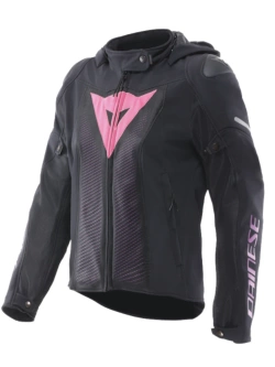 Kurtka motocyklowa damska tekstylna Dainese Super Sprint Air Tex czarno-różowo-fioletowa