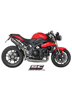 Tłumiki owalne z rurą (Y 3-1-2) Slip-on SC-Project do Triumph SPEED TRIPLE 1050 [11-15]