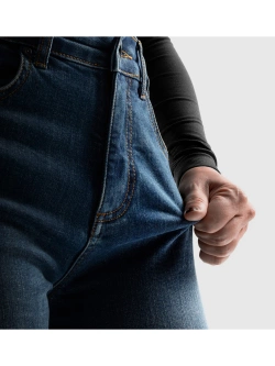 Jeansy motocyklowe damskie Rebelhorn Classic Mono niebieskie