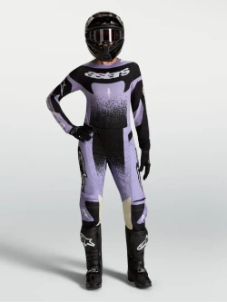 Spodnie cross damskie Alpinestars MX Stella Techstar Swan czarno-fioletowe