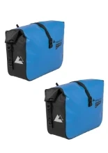 Zestaw: torby boczne Soft System Endurance niebieskie + stelaże srebrne Touratech BMW R 1300 GS Adventure (24-) [poj.: 2 x 30l]