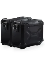 Zestaw: kufry boczne TRAX ADV + stelaże PRO SW-Motech Kawasaki KLE 500/ SE (26-) czarne [poj.: 2 x 45l]